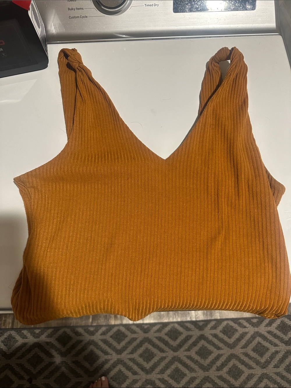 Western rustic orange tank top